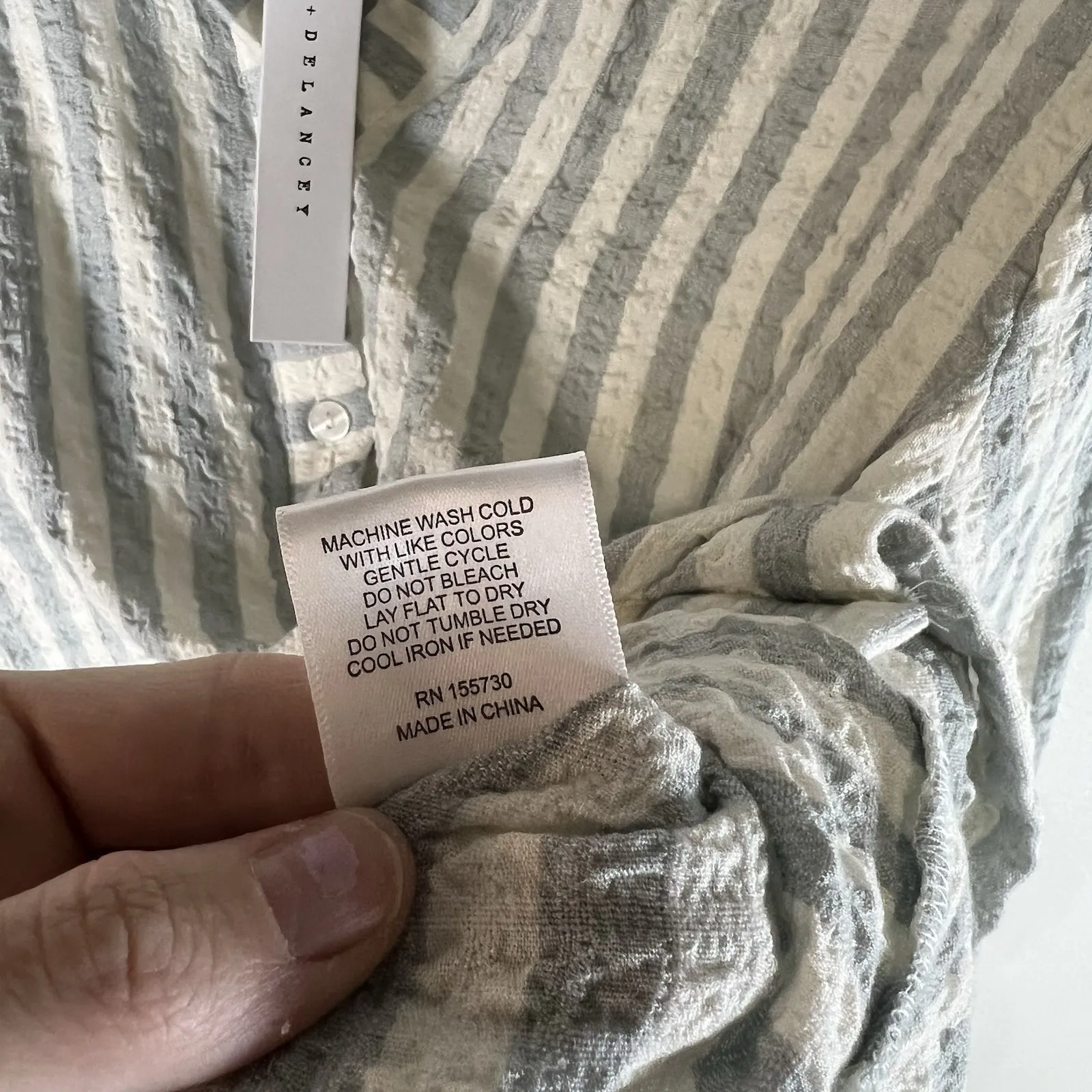 Jane and Delancey  Relaxed Stripe Button Down Top Size Medium Womens NWT Boho - Image 7