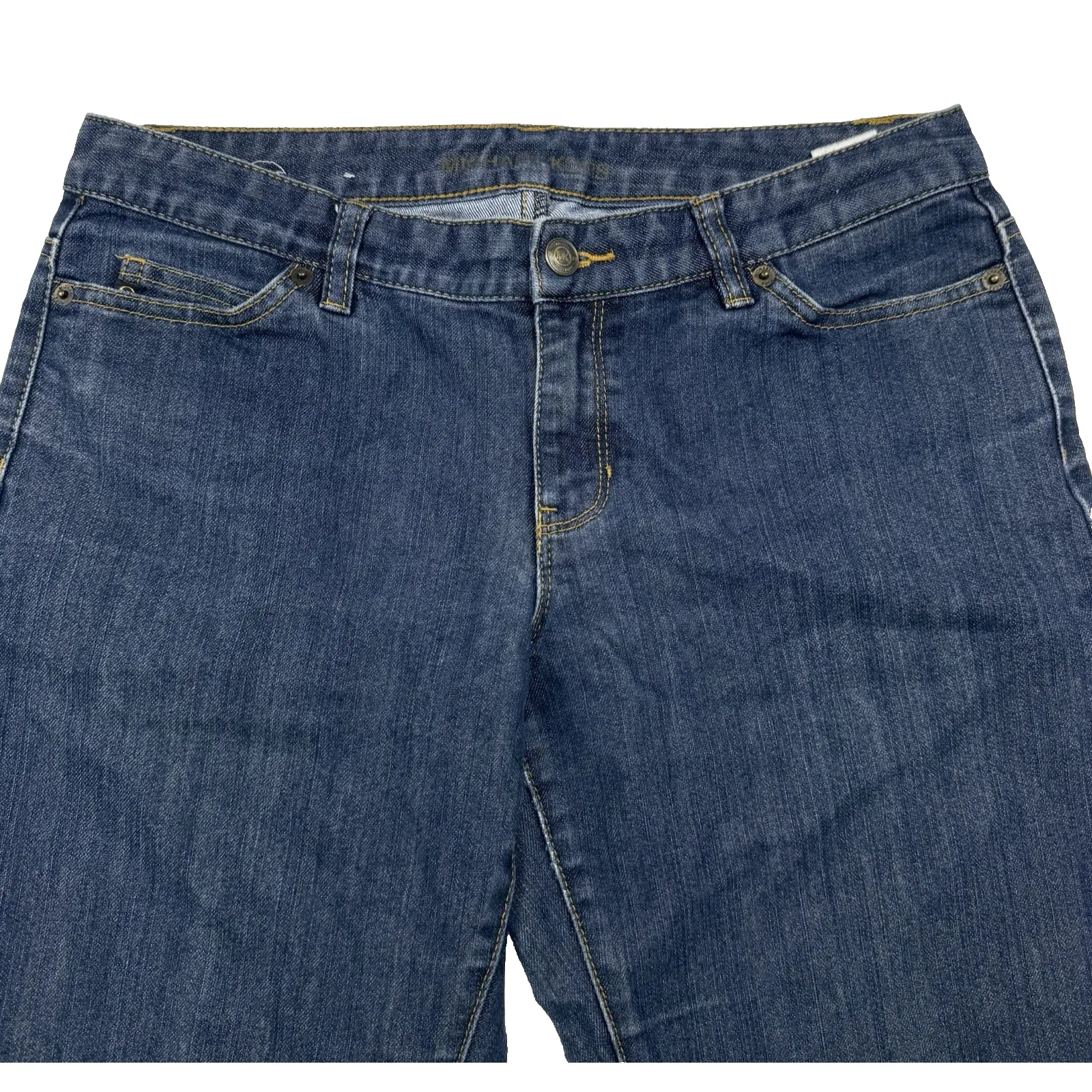 MK Michael Kors Jeans Women's Size 8 Mid Rise Ankle Crop Stretch Dark Wash Blue - Image 3