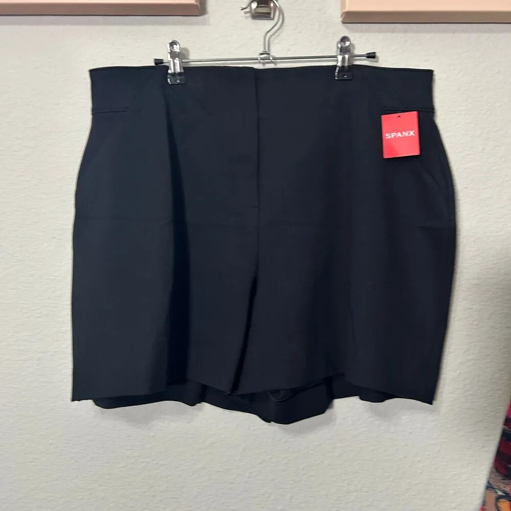 NEW Spanx The Perfect A-Line Shorts Black 1XL Flat Front Slimming Firming $118 - Image 11