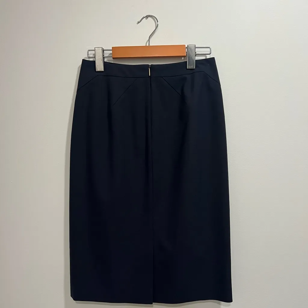 Hugo Boss Classic Navy Pencil Skirt - Image 2