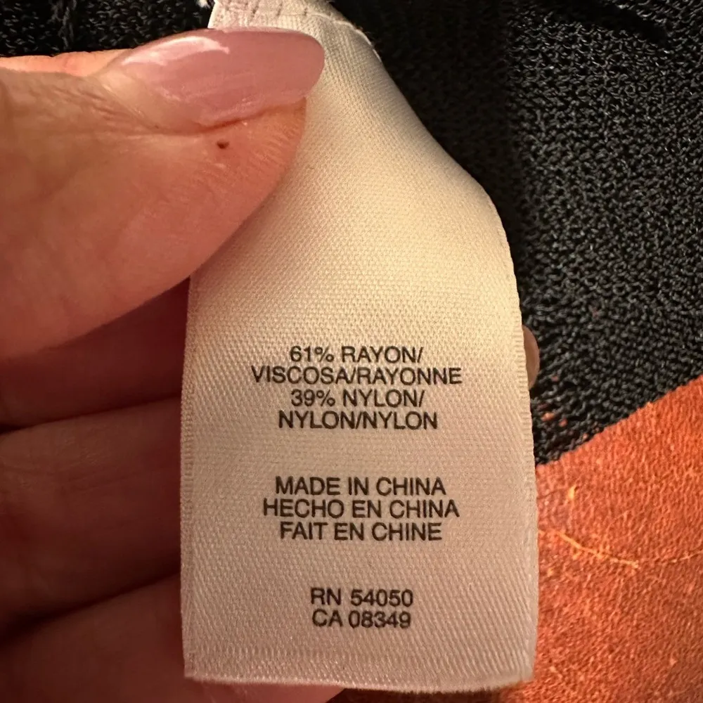 Jones New York Collection black  Women's Sheer Lace  Cardigan Top - Image 9