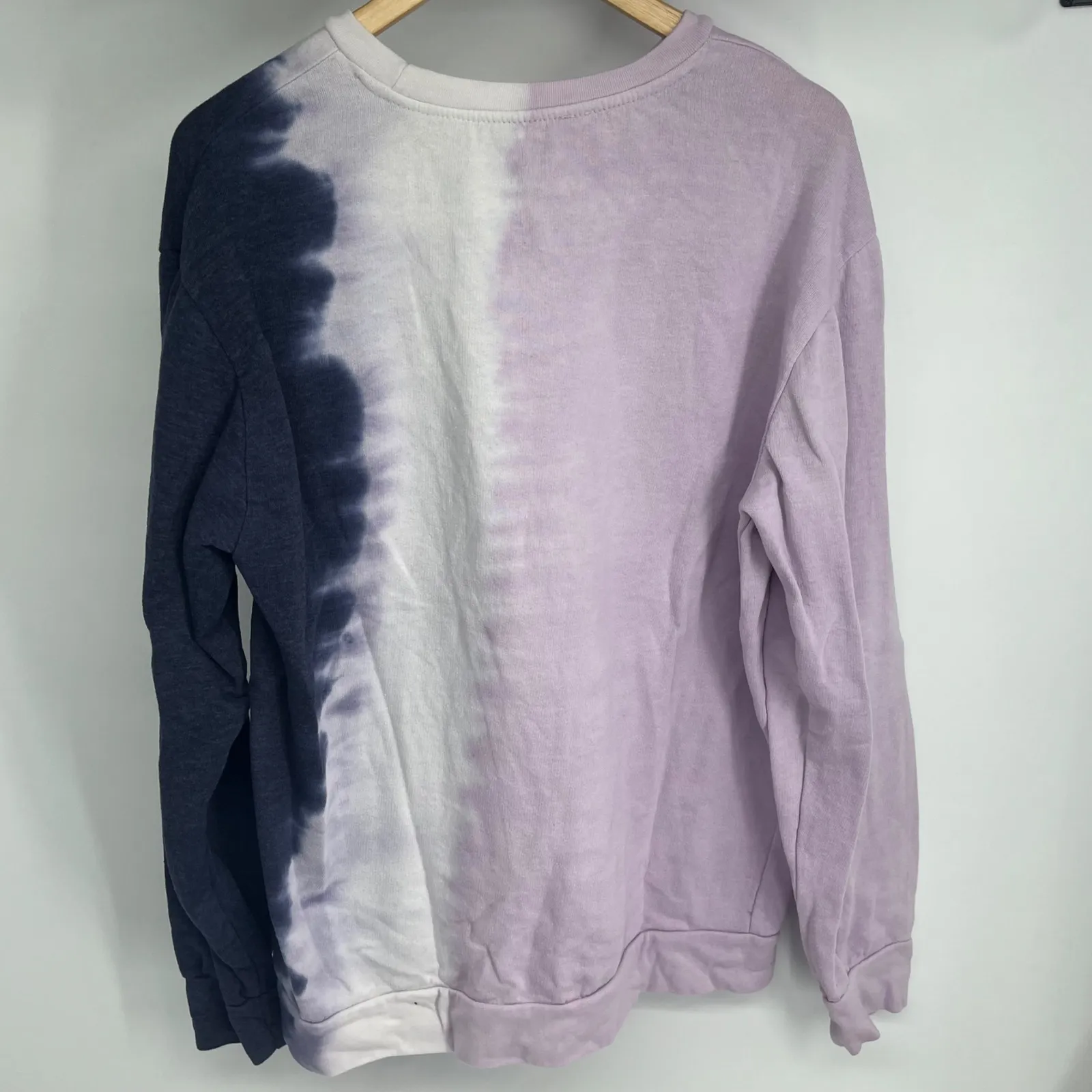 Nirvana Smiley Face Tie Dye Long Sleeve Sweatshirt Loungewear Women's XL - Image 3