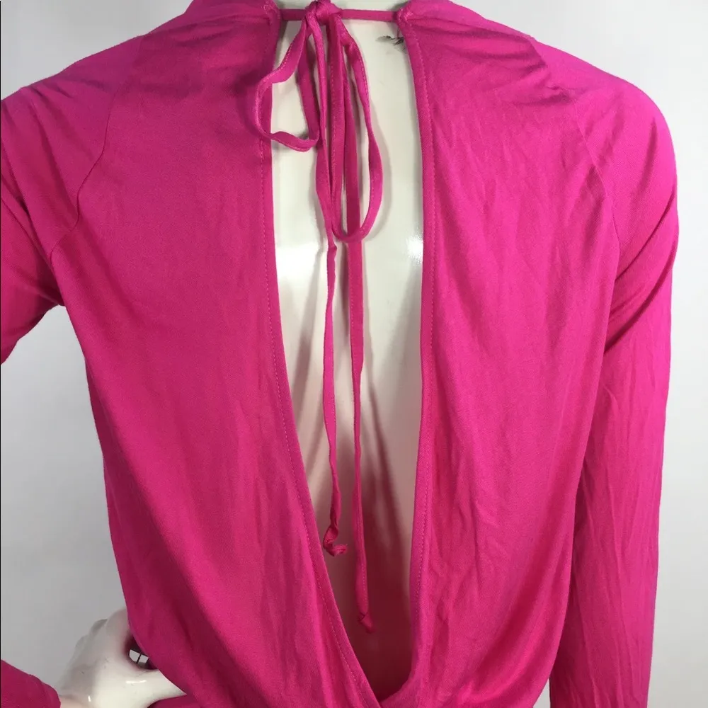 Haute Hippie Low Open Back Long Sleeve Mini Dress - Image 9