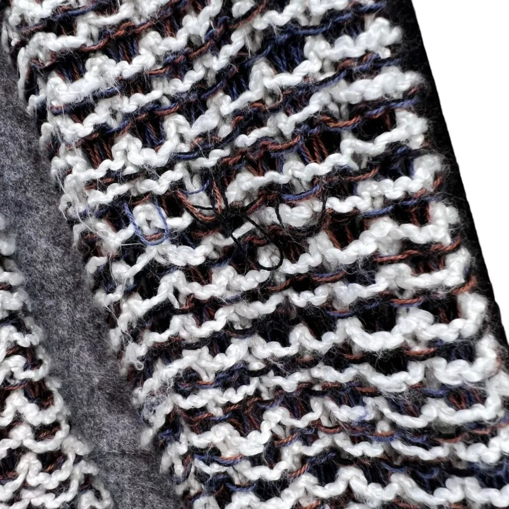 BKE Buckle Cardigan Womens XS Black Cream Knit Open Flyaway Sweater Layering - Image 12