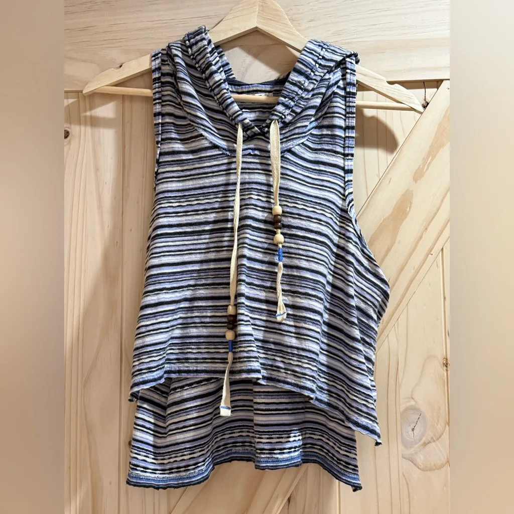 Free People - On Fire Hoodie Tank Blouse Top - S - Image 2
