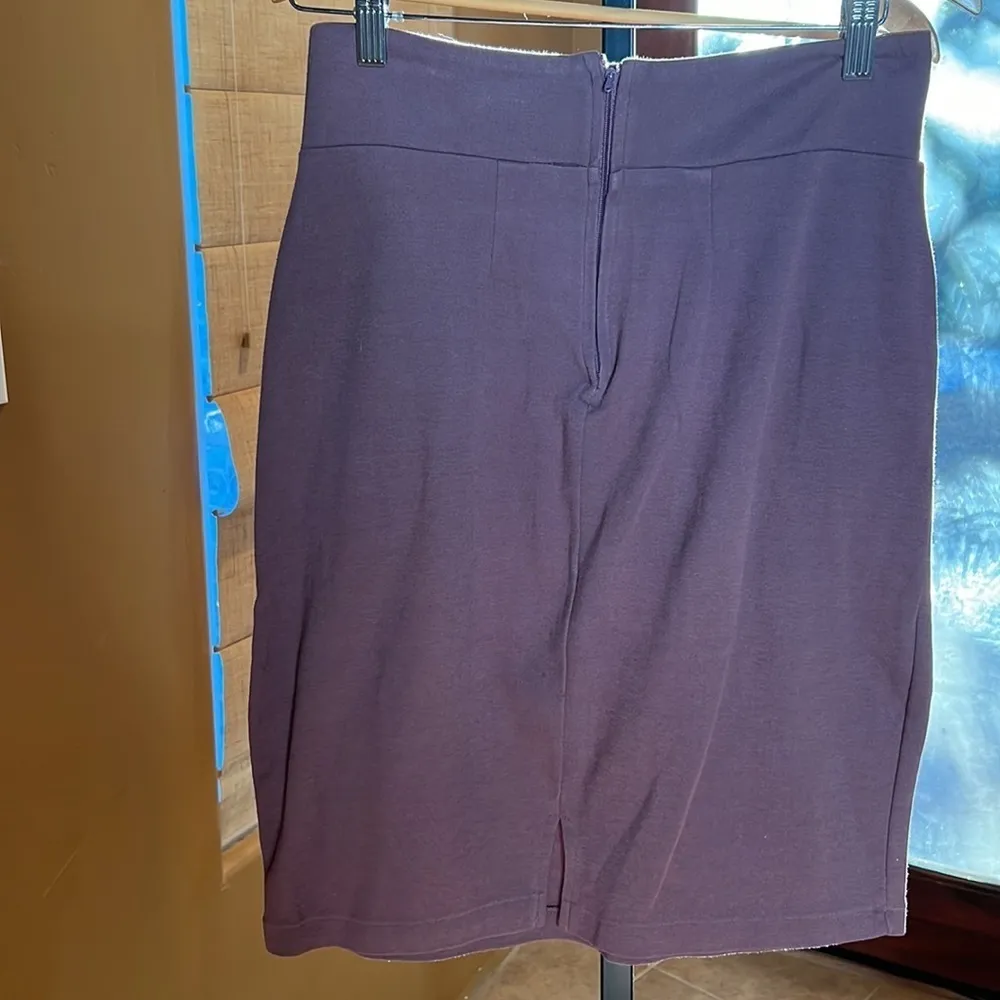 Vintage IOCO Nulli Secundum Cotton Blend Mauve Skirt w/ Pockets Size 11 Purple - Image 3