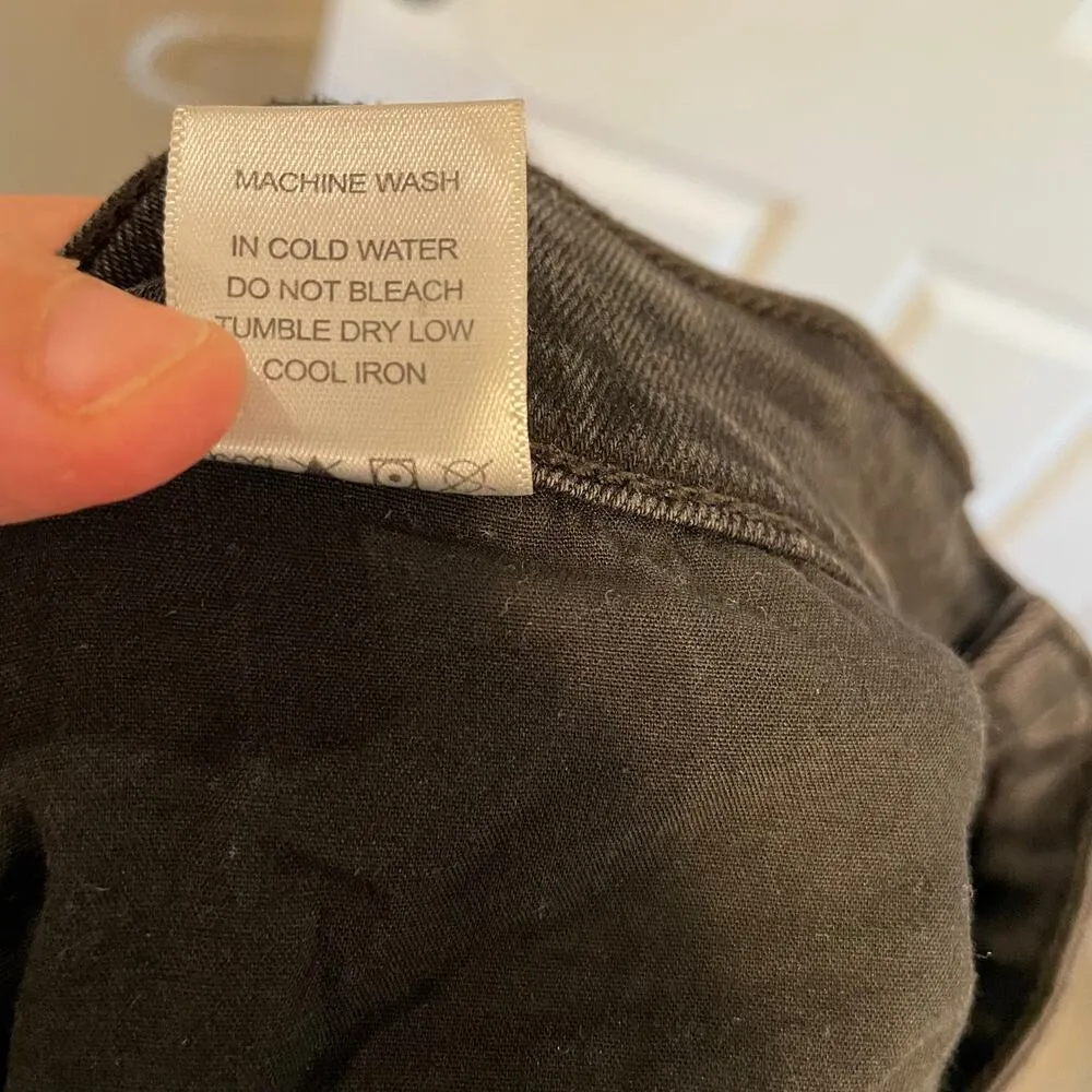 Judy Blue Jeans Skinny Fit Buffalo Patch Black-washed Distressed sz15/32 - Image 12