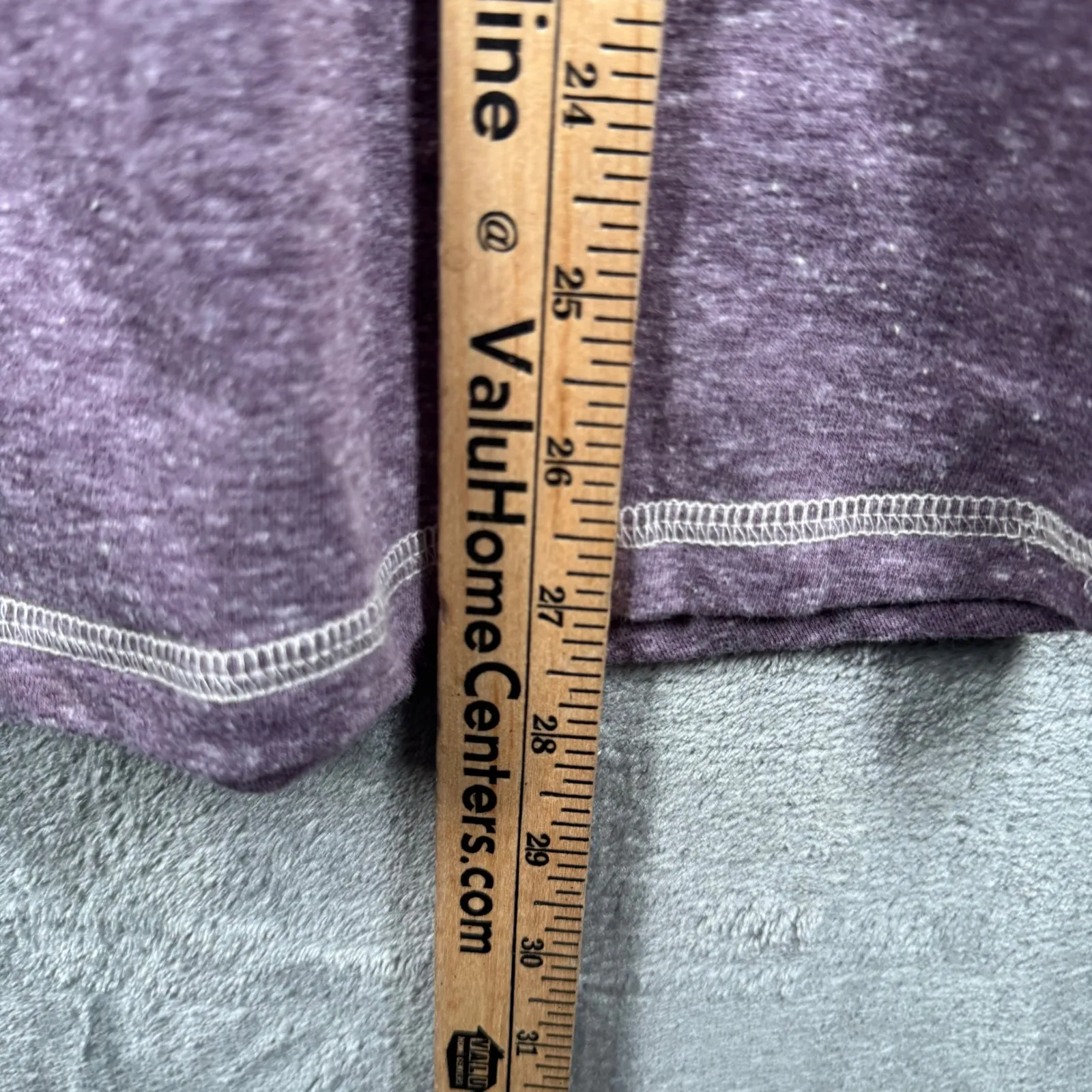 Soft Surroundings Brinley Top L Purple Heathered Pullover Cowl Neck Button Tunic - Image 7