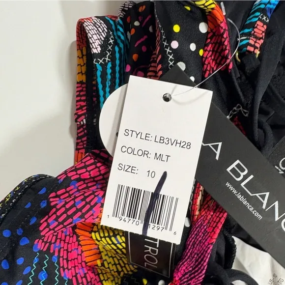 La Blanca NWT $130 Mio One Piece‎ Sunlit Soiree Swimwear 10 M - Image 5
