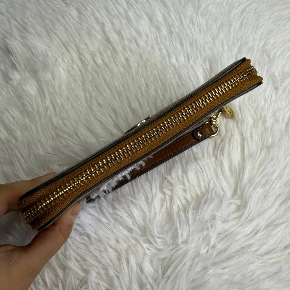 Michael Kors Brown Zip Around Wallet - Image 3