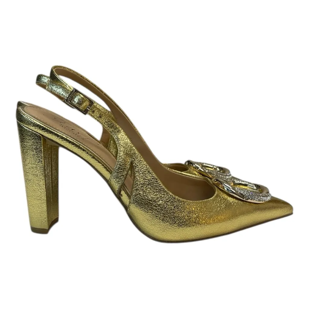 NEW! Badgley Mischka Heels Metallic Gold Heels size 6 - Image 3