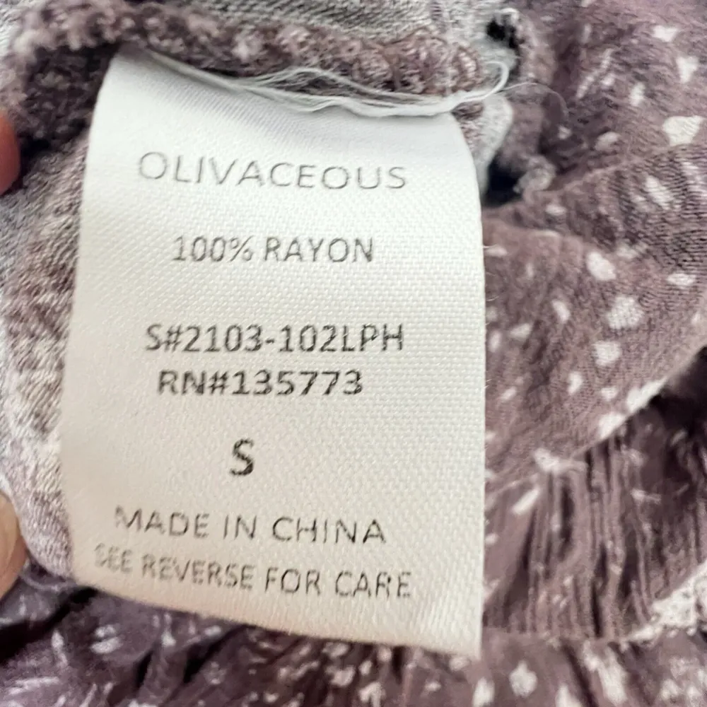 Olivaceous Womens Pants Small Wide Leg Rayon Elastic Waist Pull On Brown Boho - Image 12