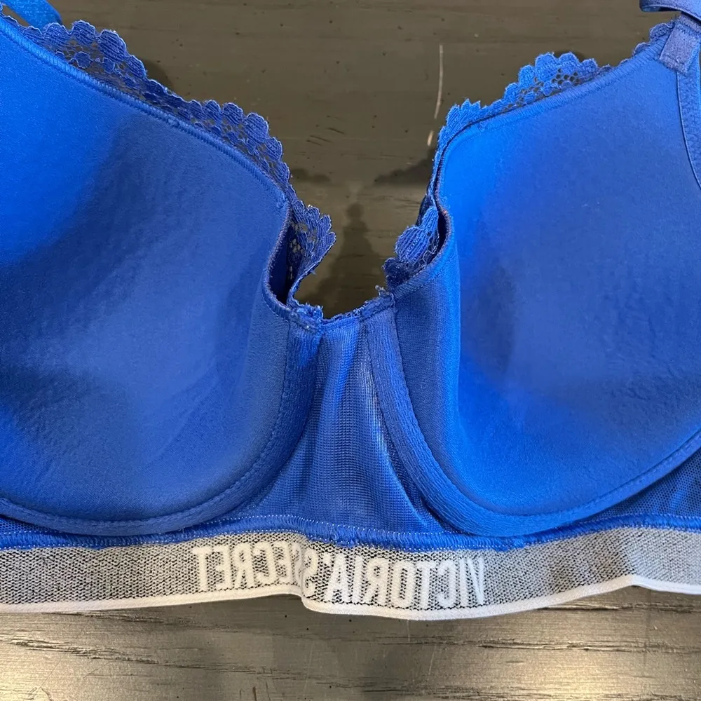 Victoria’s Secret Blue Lace & Logo Perfect Shape Underwire Bra - Image 13