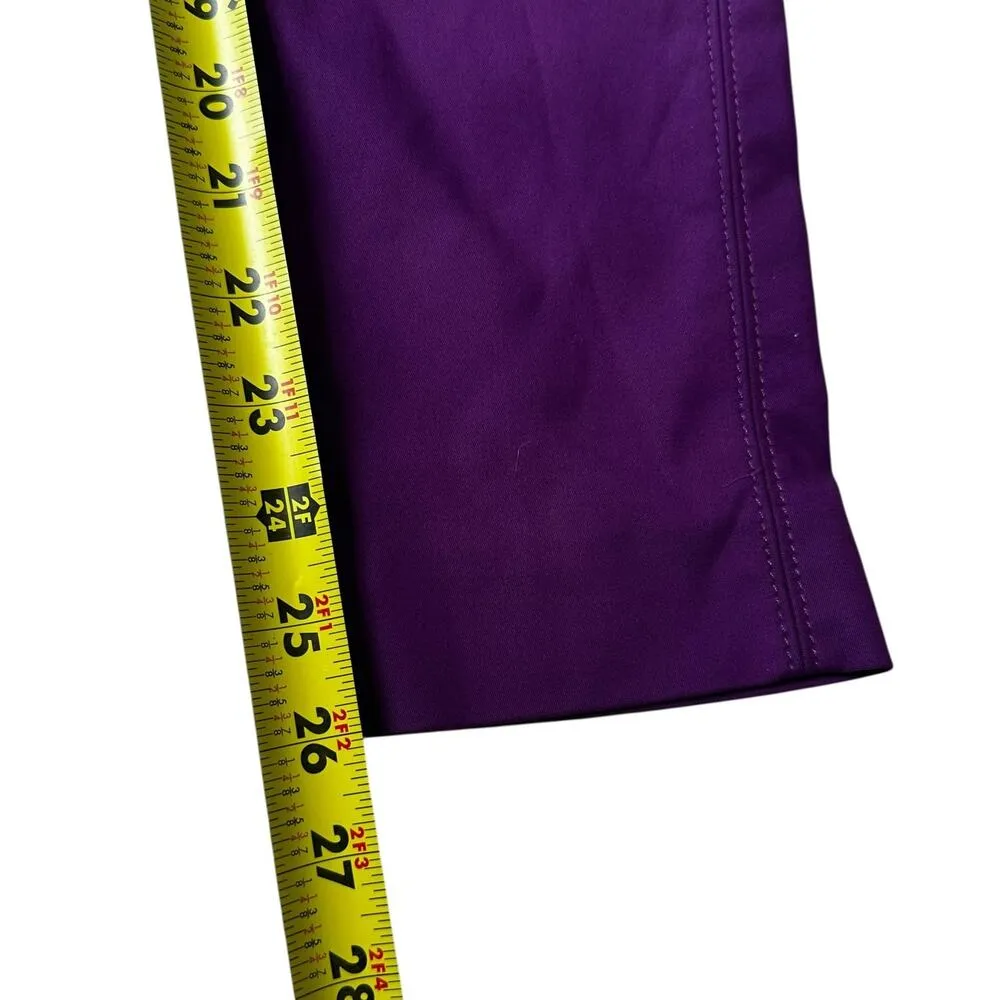 75-16 White House Black Market Purple Perfect Form Pants Women's Petite Size 4 - Image 7