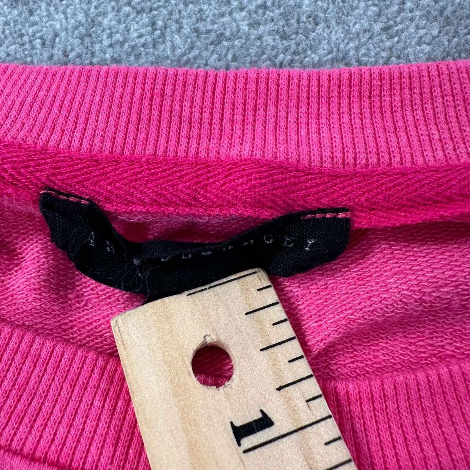 Jane & Delancey Embroidered Heart Crewneck Sweatshirt Pullover Womens Small Pink - Image 5