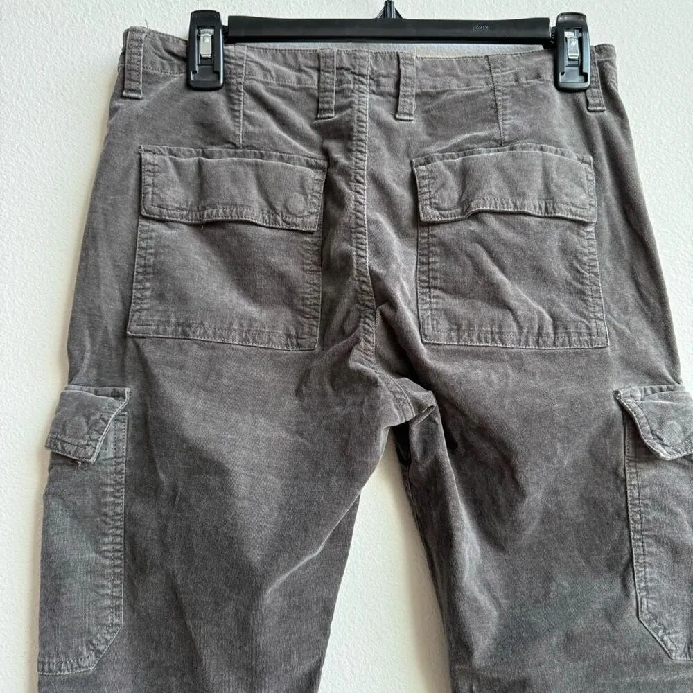 Vince Corduroy Gray Green Cargo Military Ankle Crop Pants Size 6 Small Travel - Image 8