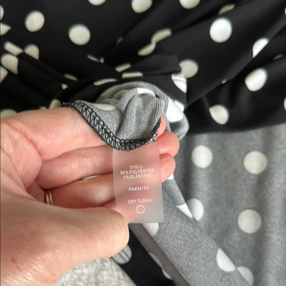 Tommy Hilfiger Polka Dot Black Shift Dress Size 6 - Image 2