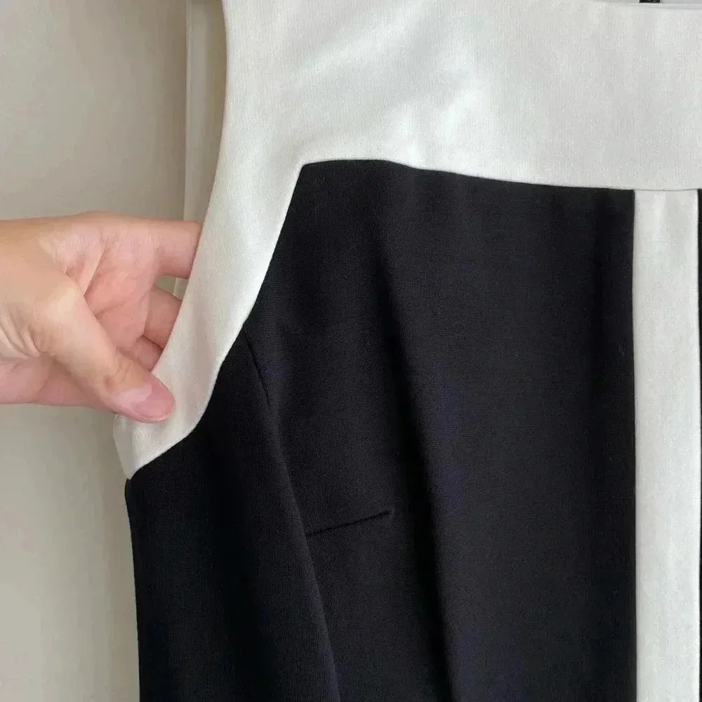 Lauren Ralph Lauren Black and White Sheath Dress, Size 14P - Image 3