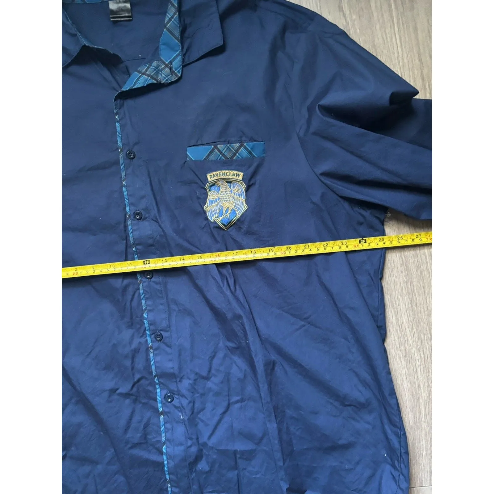 Universal Studios Harry Potter Shirt Ravenclaw Crest Button Down Dress XXXL Blue Size undefined - Image 3