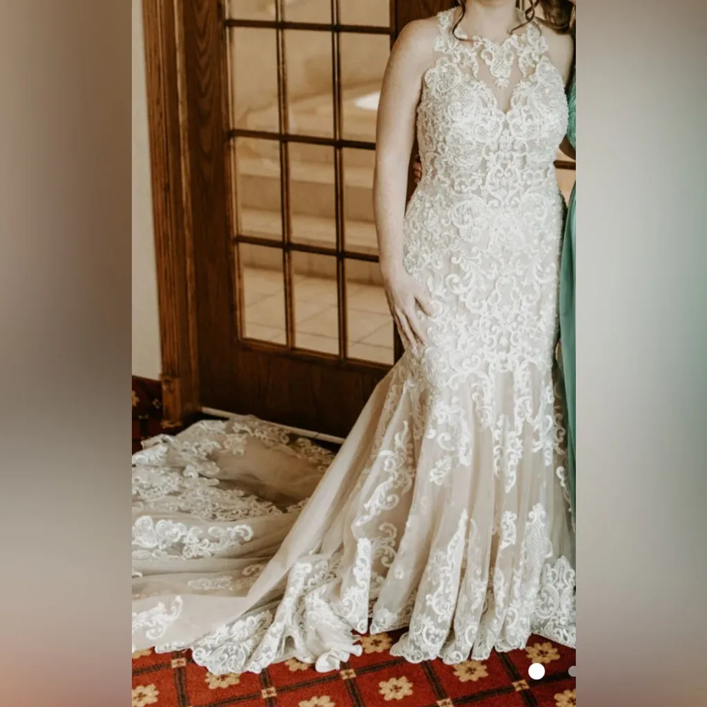 Mori Lee petronella 2024 size 8 wedding gown / dress Ivory - Image 3