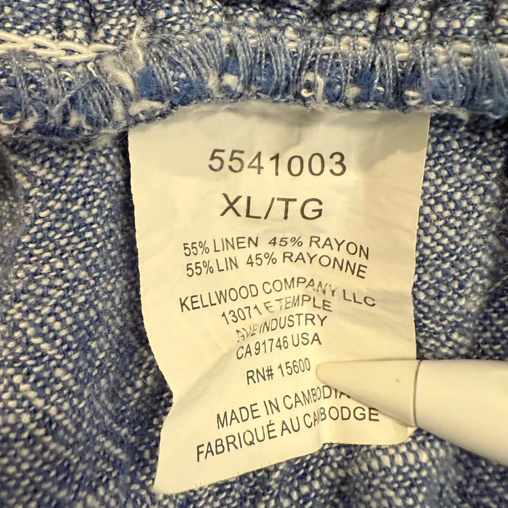 **Briggs New York Linen-Blend Shorts – Women’s XL, Blue** - Image 5