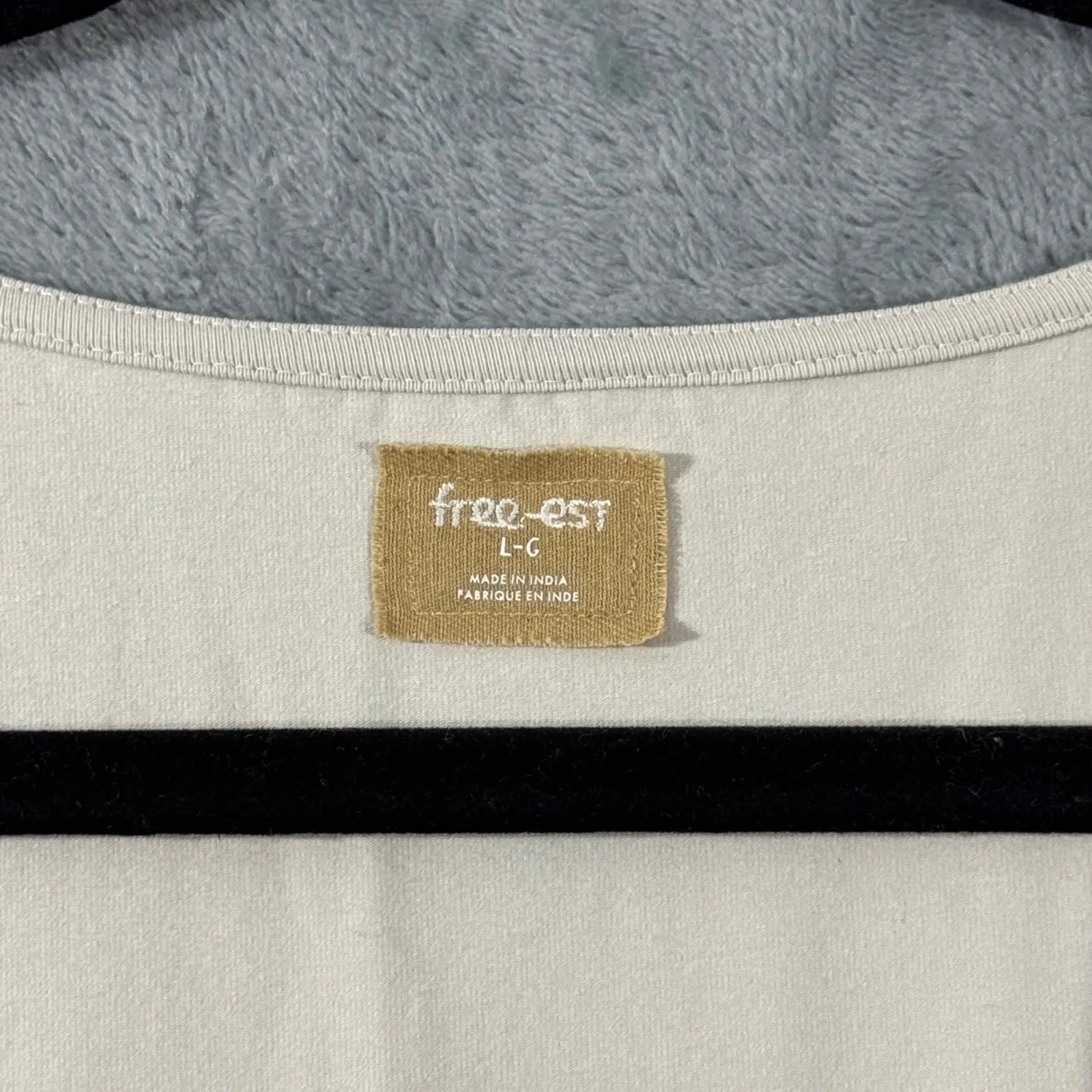 Free People Onda Drop Waist Long Sleeve Mini Dress Neutral L - Image 5