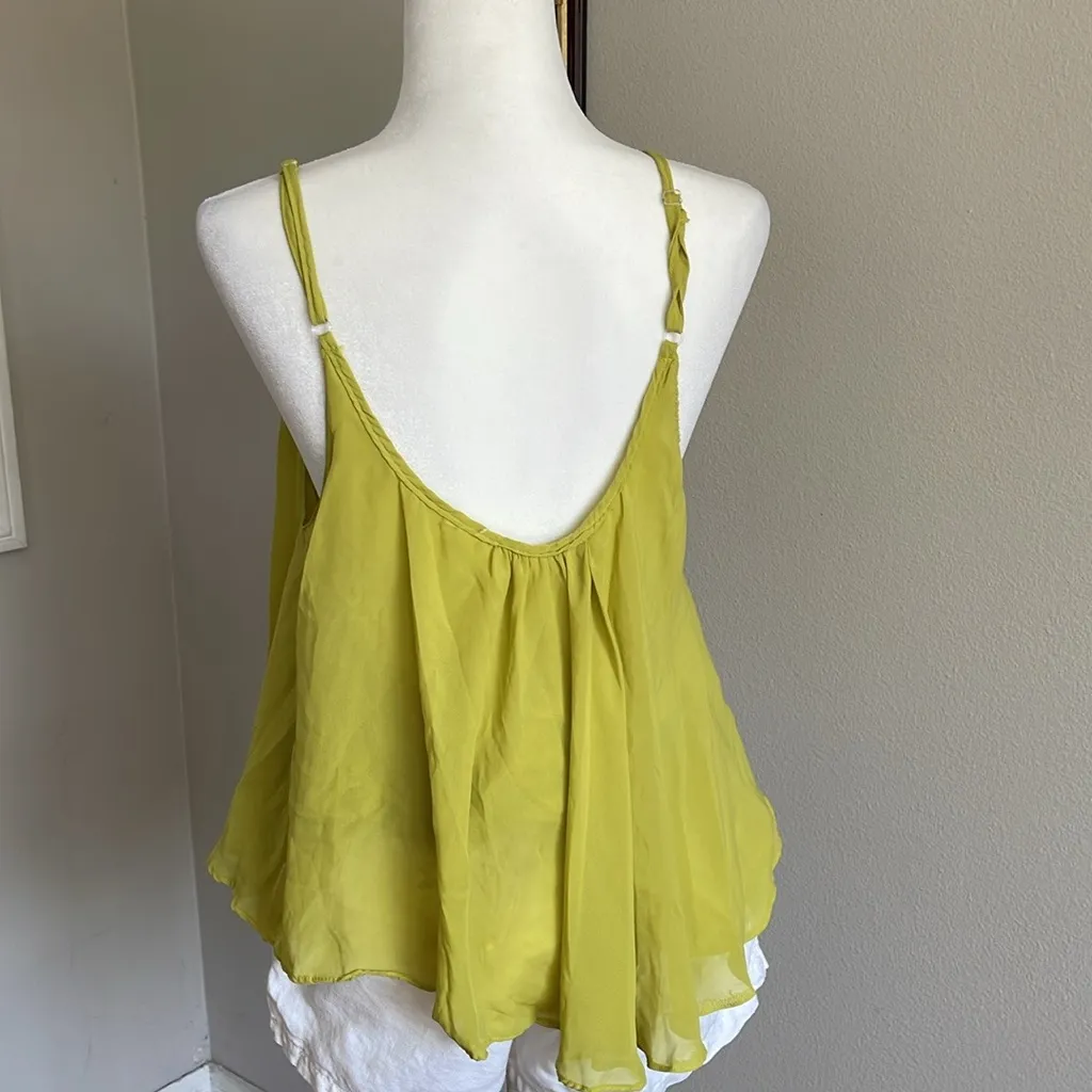 Lime Green Women's Top Size S - Image 3