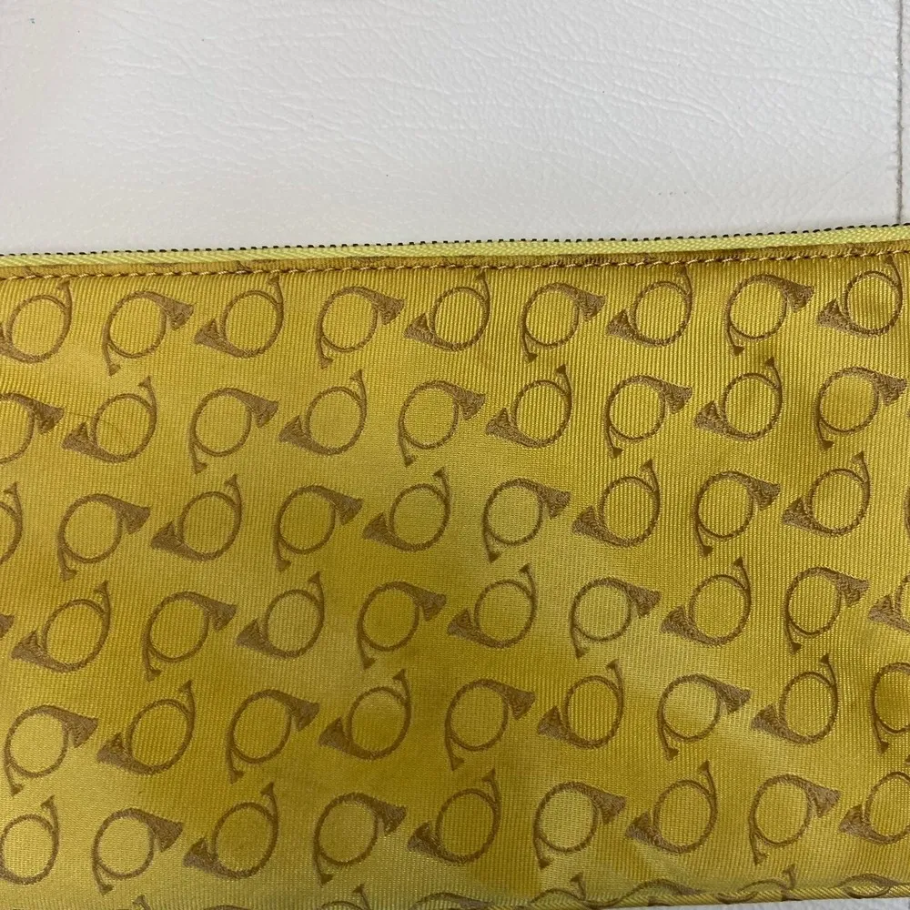 J Crew Yellow Silk French Horn Micro Bag - Image 3