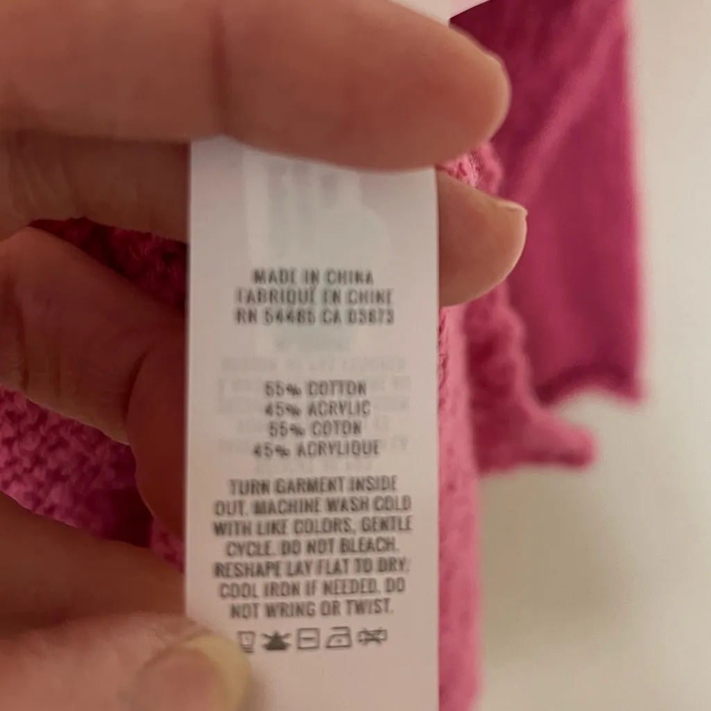 Pink Women's Sweater by Aerie size large - Image 6