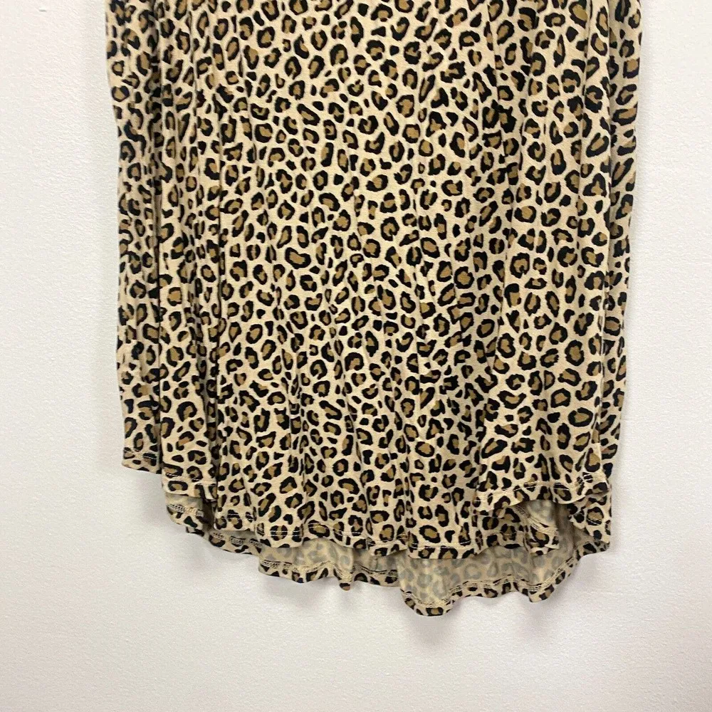 OLD NAVY Leopard Top Blouse Womens Large Summer Breathable Animal Print Tank - Image 2