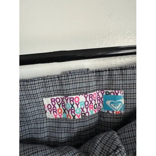 Vintage Roxy Womens grey plaid low rise knee‎ length sz 7 shorts Avril Lavigne Gray - Image 4