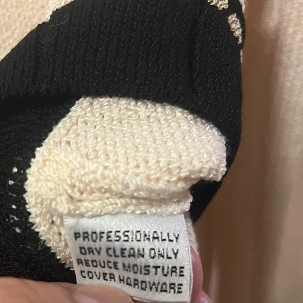 St. John Collection Knit Skirt Suit Set Cream Black Trim Size 4 NWOT - Image 7