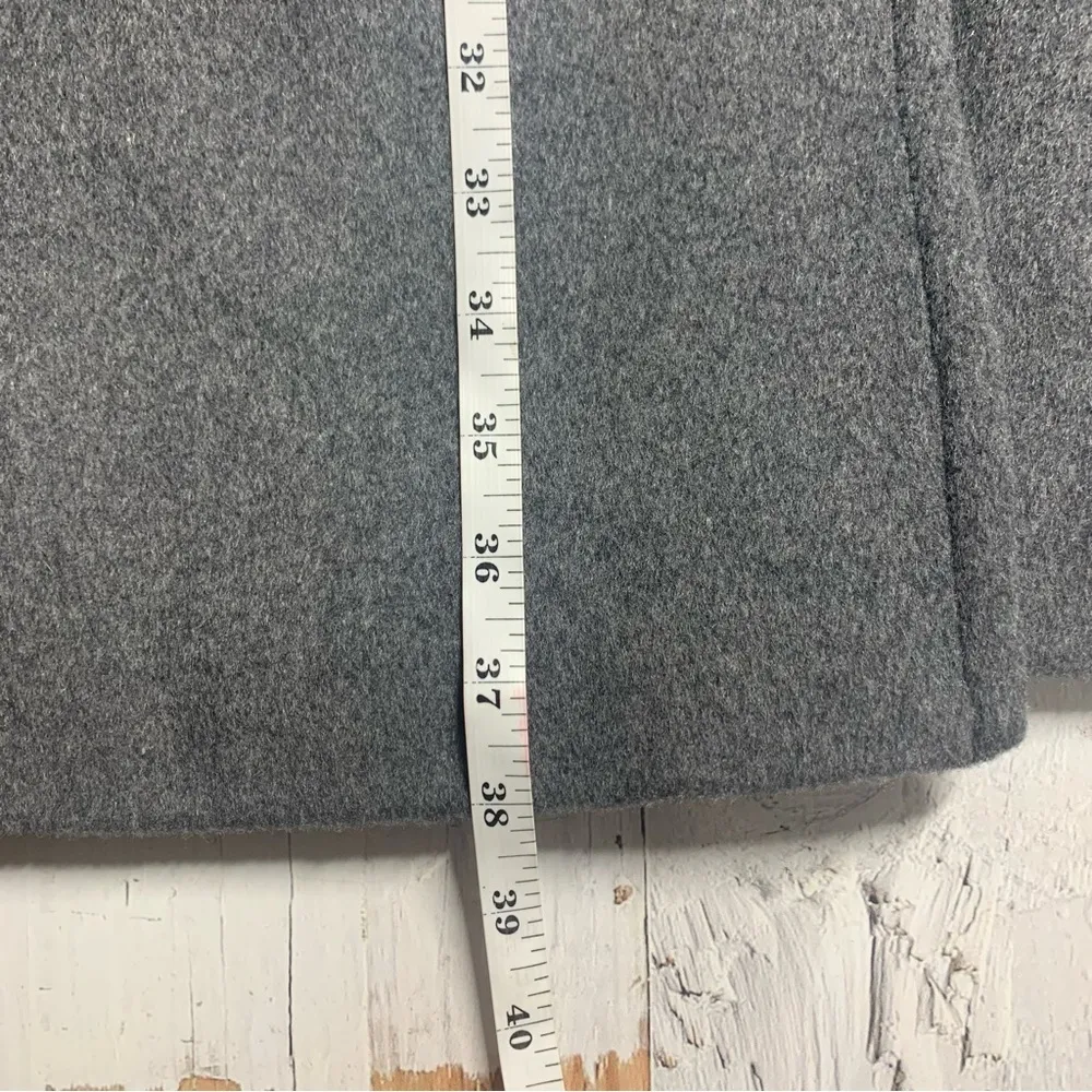 Sam Edelman Double Breasted Wool Blend Coat Lapel Charcoal Gray Size 12 - Image 9