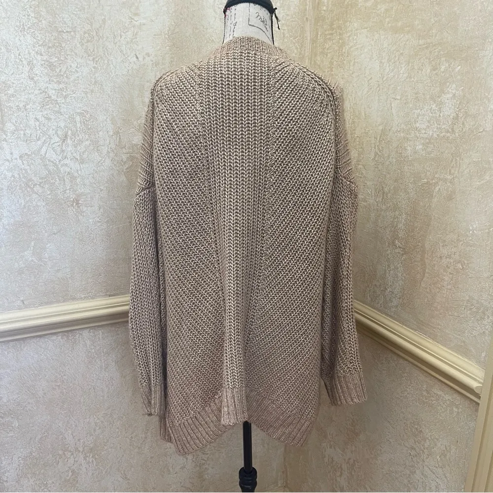 Lou & Grey Women Ribbed Knit Long Cardigan Pockets Oversized Slouchy Casual Sz 8 - Image 7