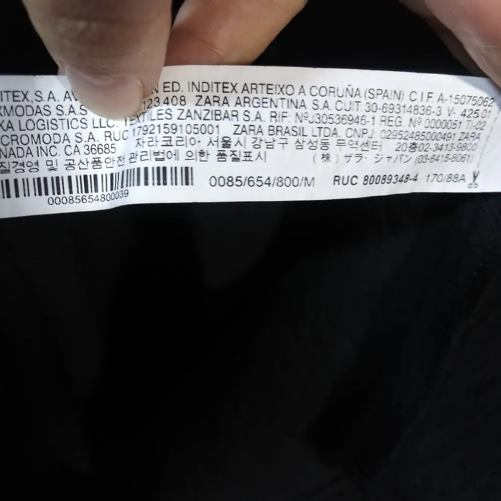 ZARA Black Gathered Side Ruched Midi Dress Size M - Image 8