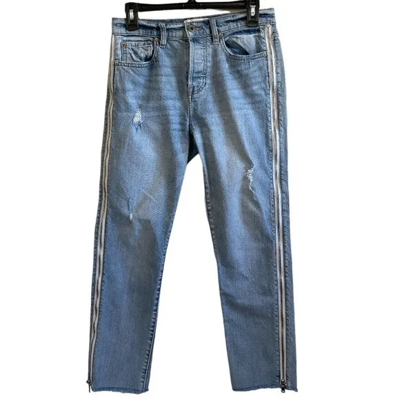 Pistola Charlie High Rise Straight Leg Side Leg Zipper Utopia Jeans‎ Size 27 - Image 8