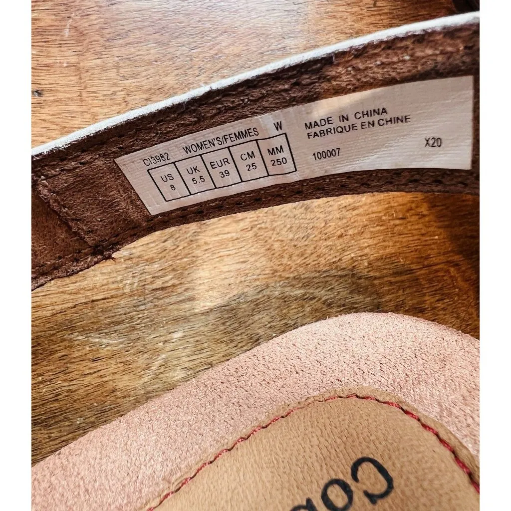 Cobb Hill Janna Slingback Women's Wedge Sandals Size US 8 Wide White (Beige) - Image 7