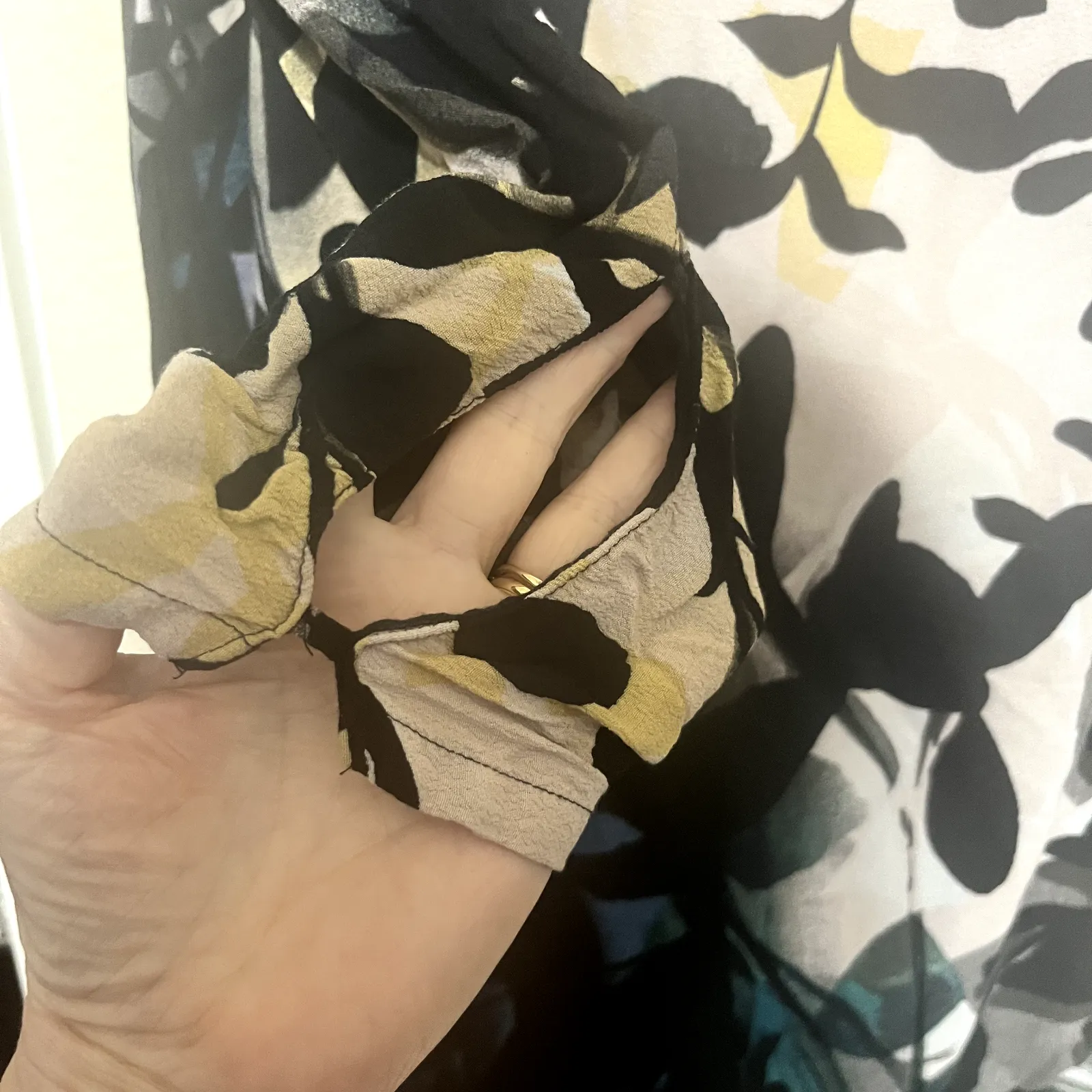 Maeve Anthropologie Shift Dress Womens sz M Shaded Garden long sleeve black Size M - Image 7