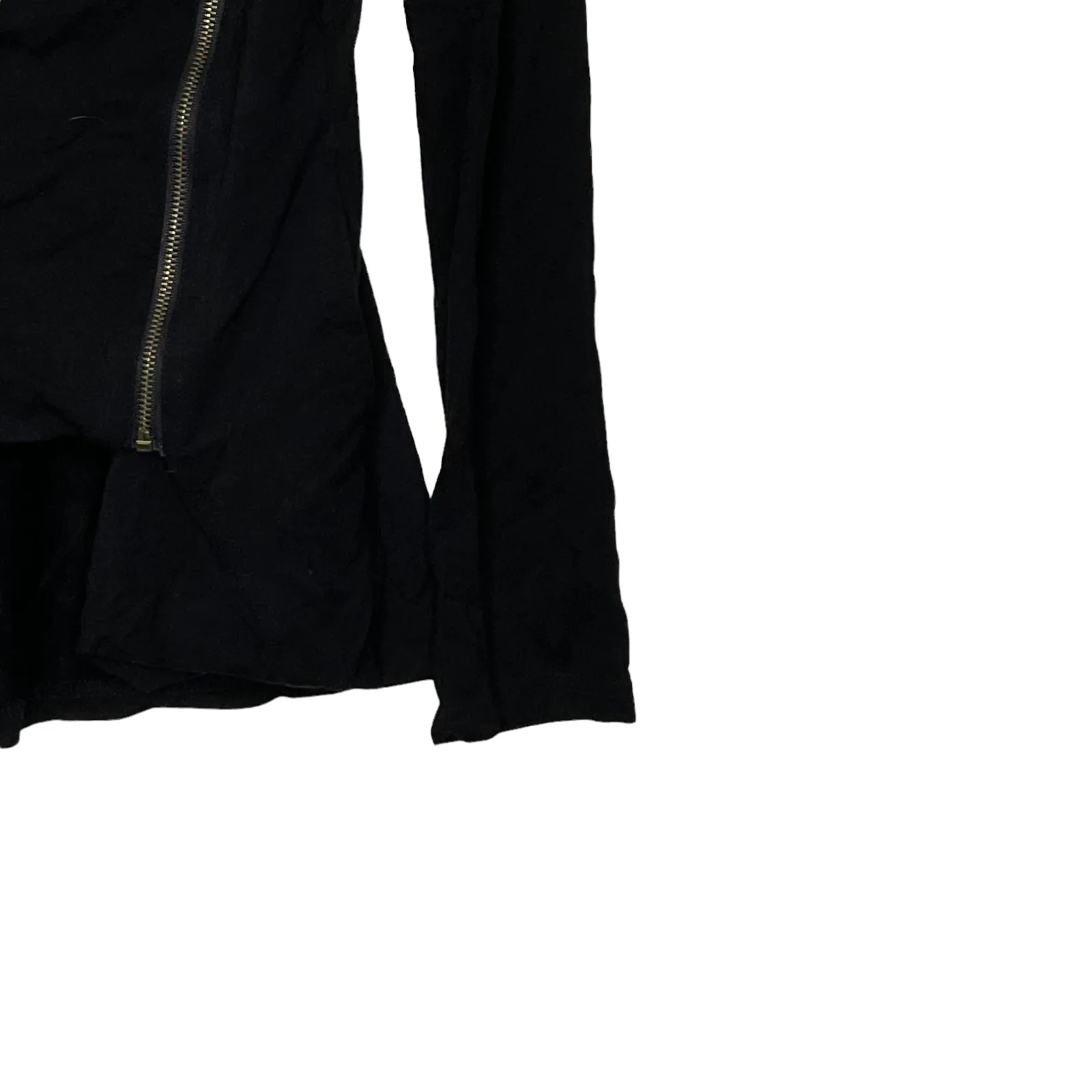 Market & Spruce Womens Zip Top Size Small Black LS Stretch‎ Blend Shirt - Image 5