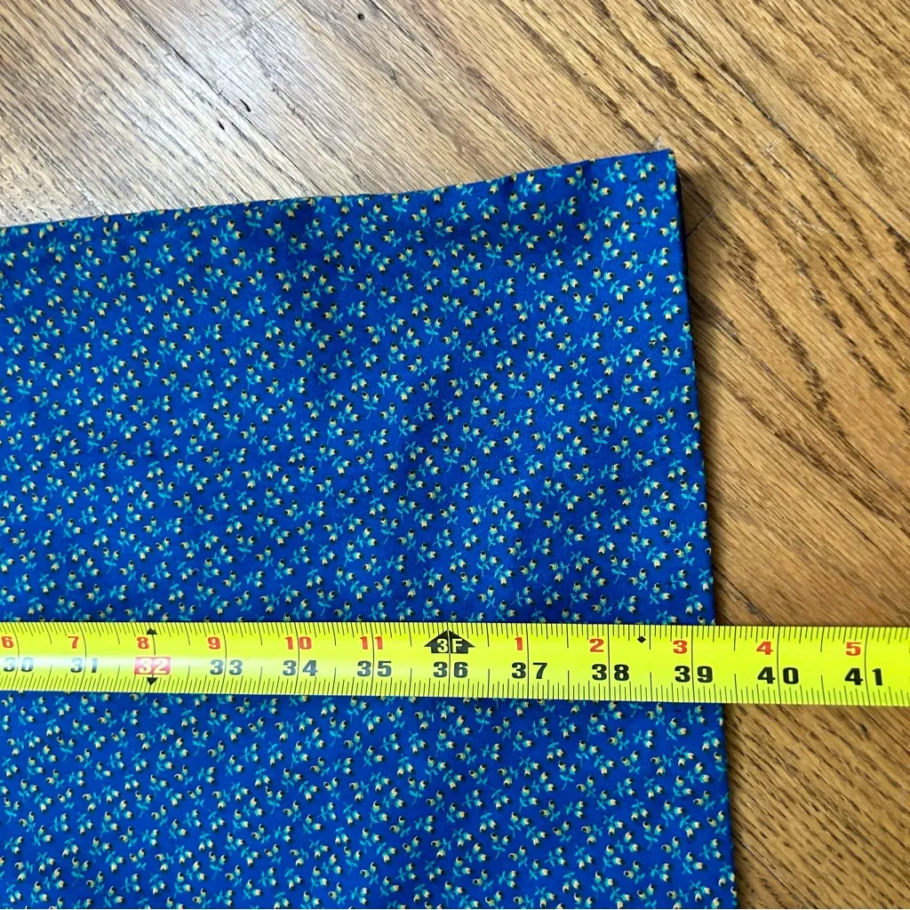 VTG 70’s Blue Yellow Floral Snap Button House Dress Nightgown Cottage Size 14 - Image 15