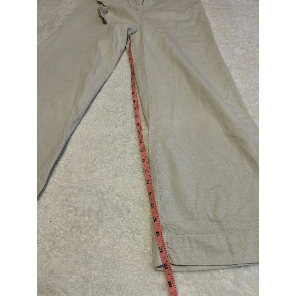 Zara Beige Belted Wide‎ Leg Jean Size 4 - Image 2