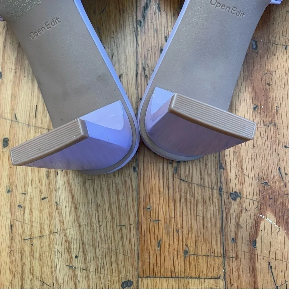 Open Edit Lavender Slide Heels Size 7.5 - Image 5