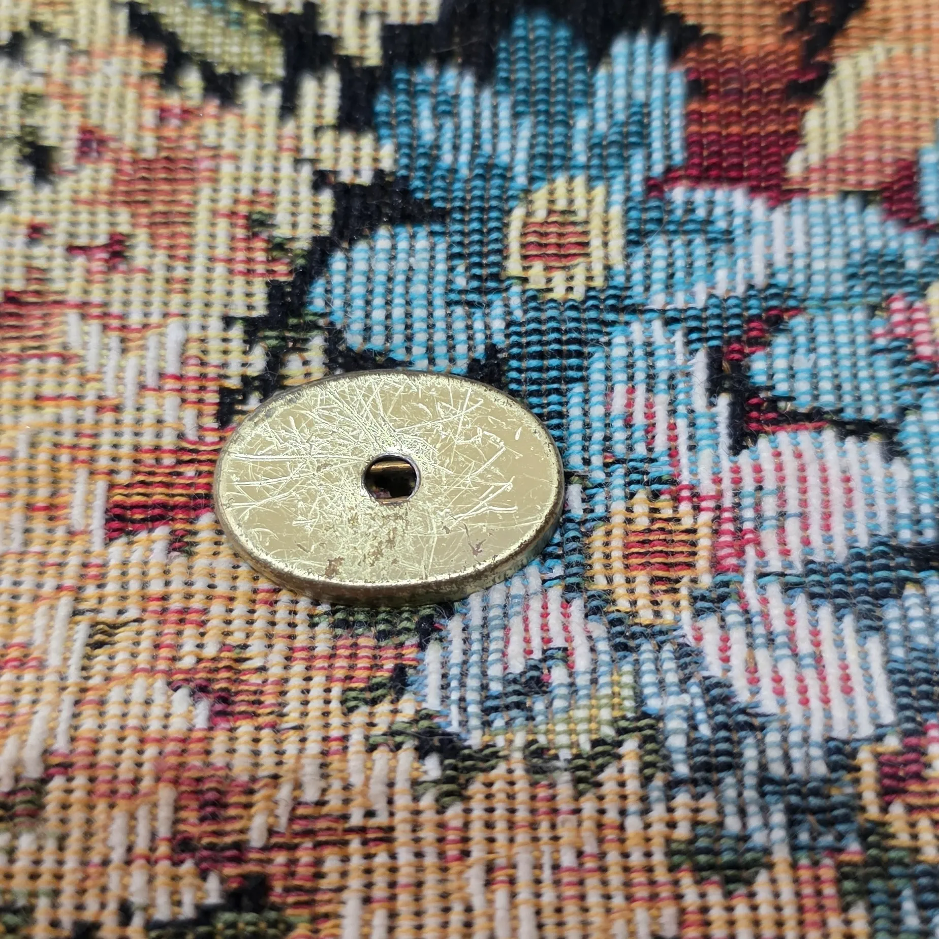 Vintage Floral Tapestry Envelope Purse Clutch Late 80s 90s Era - Image 4