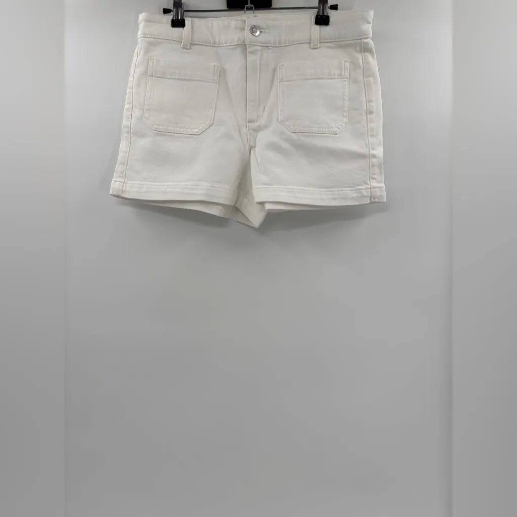 J.Crew Patch-pocket denim short in white - Image 5