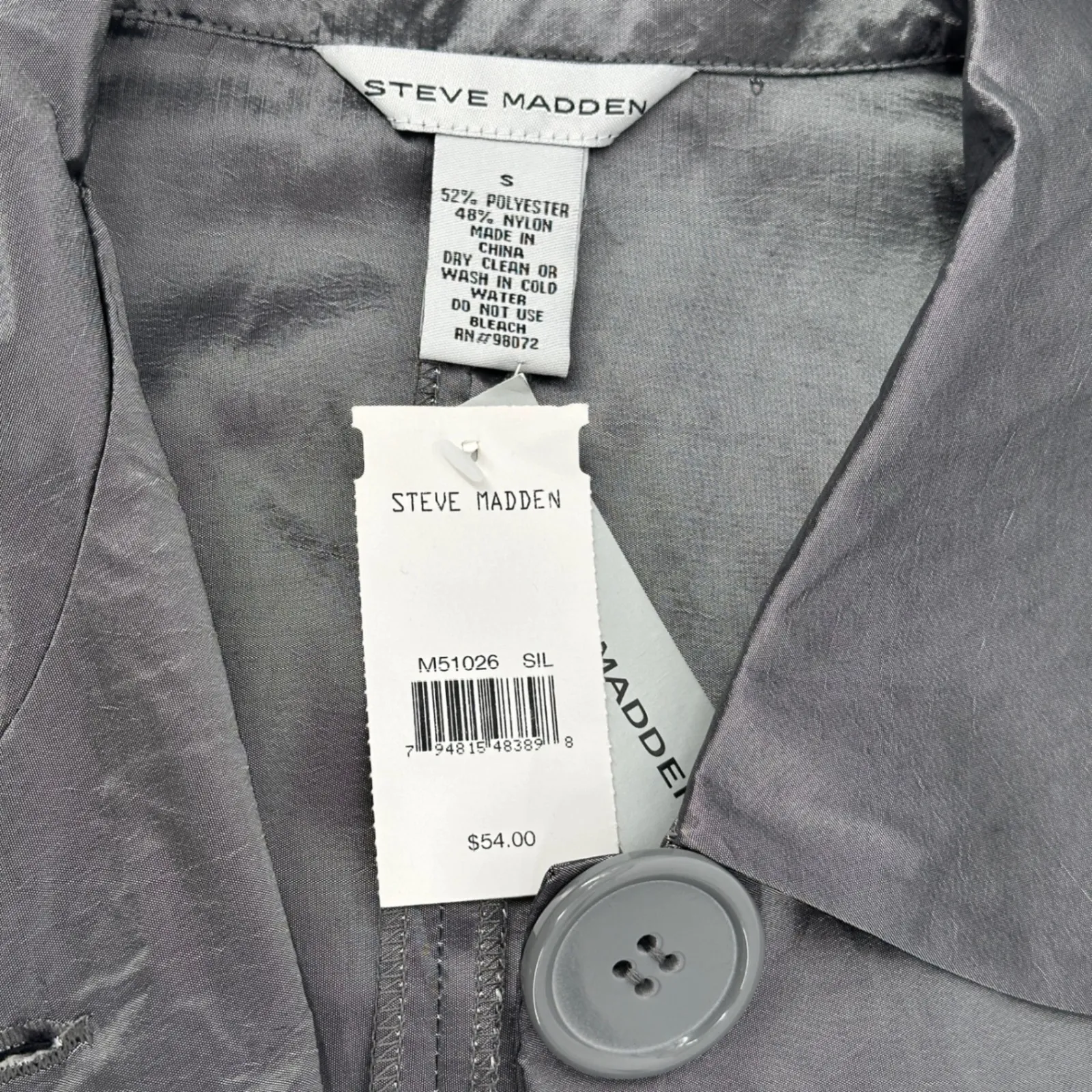 Steve Madden Cropped Jacket Metallic Silver Coquette Y3K Regencycore Cottagecore - Image 6