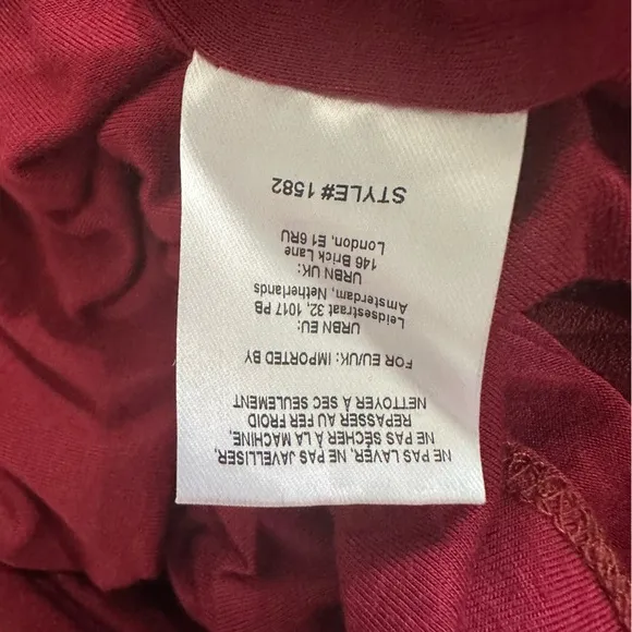 Anthropologie Hutch Slim One Shoulder Burgundy Maxi Dress Small Asymmetrical Hem - Image 10