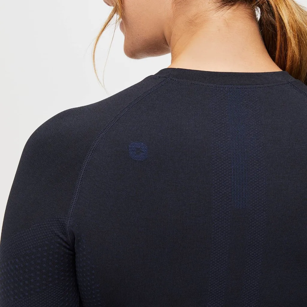 Figs Salta Seamless Longsleeve Underscrub in Navy, Size Large - Image 3
