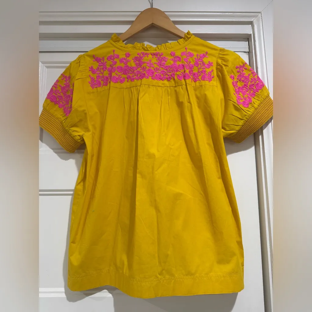 J.Crew Embroidered Cotton Poplin Puff-Sleeve Top - Image 8