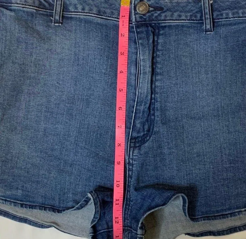 Laced Up Cross Cross Denim Jean Shorts Sz 30 - Image 7