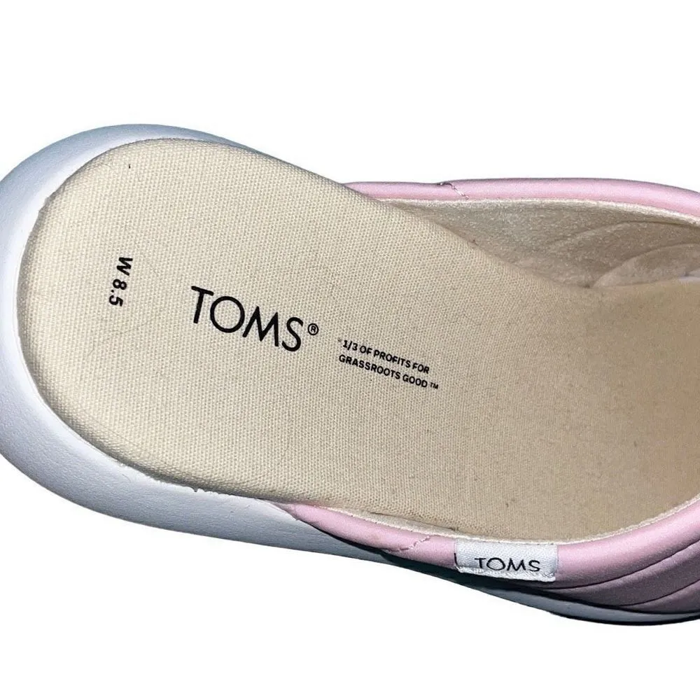 NWT Toms Alpargata Mallow‎ Mule Matte Woven, Size 8.5 in Chalky Pink - Image 3